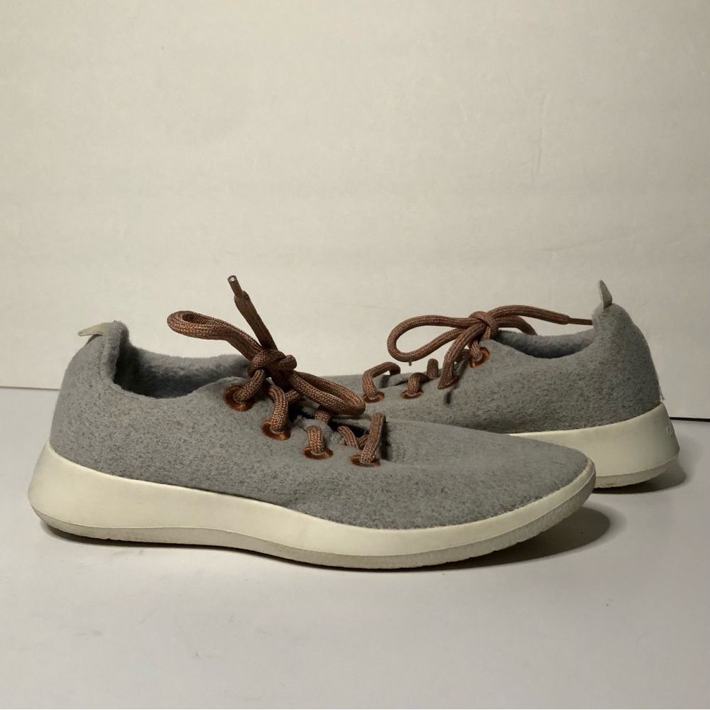 Allbirds Gray Wool Runners Sneakers Merino Size 7 Neutral Athletic Sporty